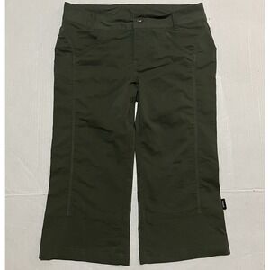 prana Womens Capri Pants 8 X 20 Crop Capri Army Green  Hiking Organic Cotton‎